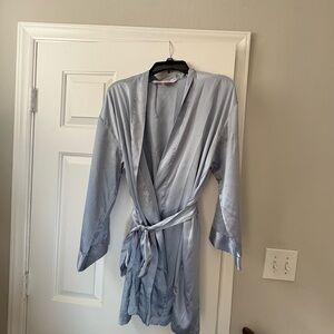 Victoria's Secret Satin Robe - Soft Blue
